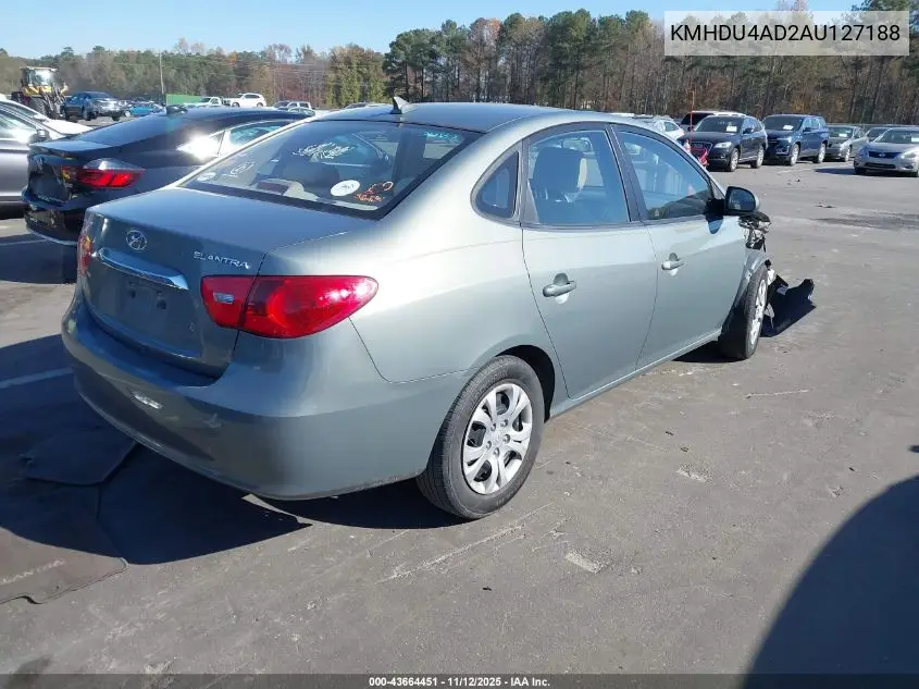 KMHDU4AD2AU127188 2010 Hyundai Elantra Gls