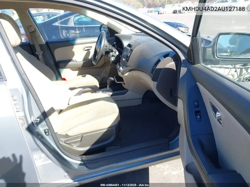 KMHDU4AD2AU127188 2010 Hyundai Elantra Gls