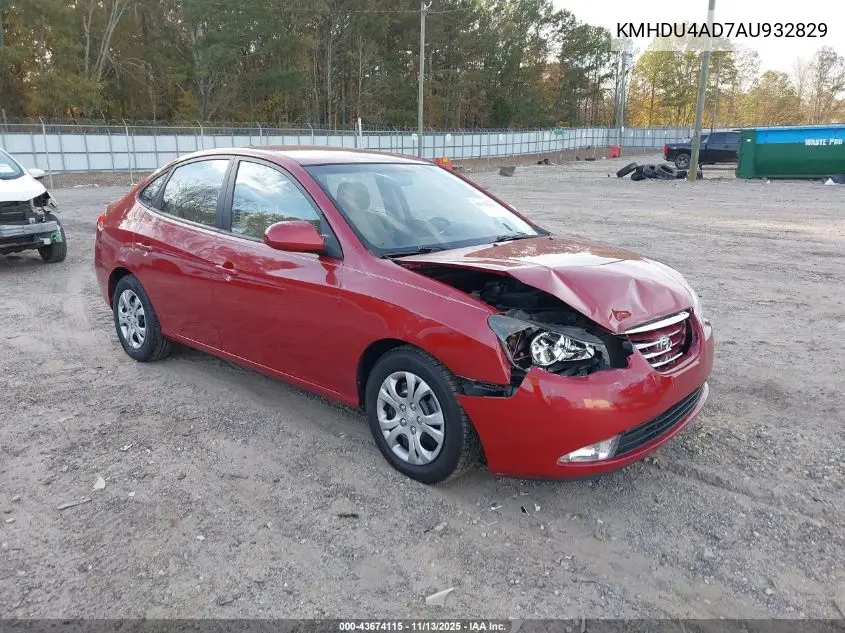 KMHDU4AD7AU932829 2010 Hyundai Elantra Gls