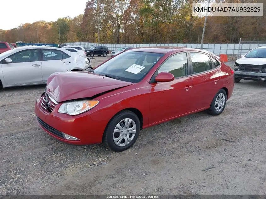 KMHDU4AD7AU932829 2010 Hyundai Elantra Gls