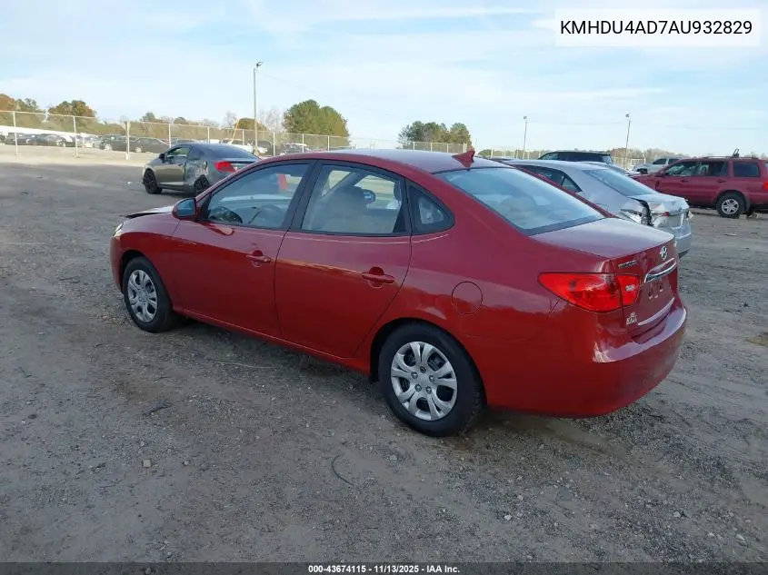 KMHDU4AD7AU932829 2010 Hyundai Elantra Gls