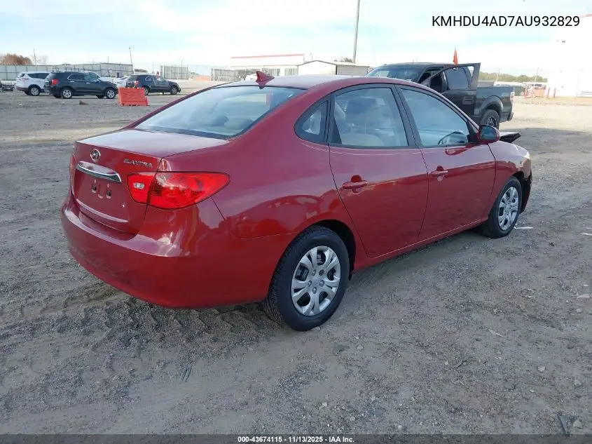 KMHDU4AD7AU932829 2010 Hyundai Elantra Gls
