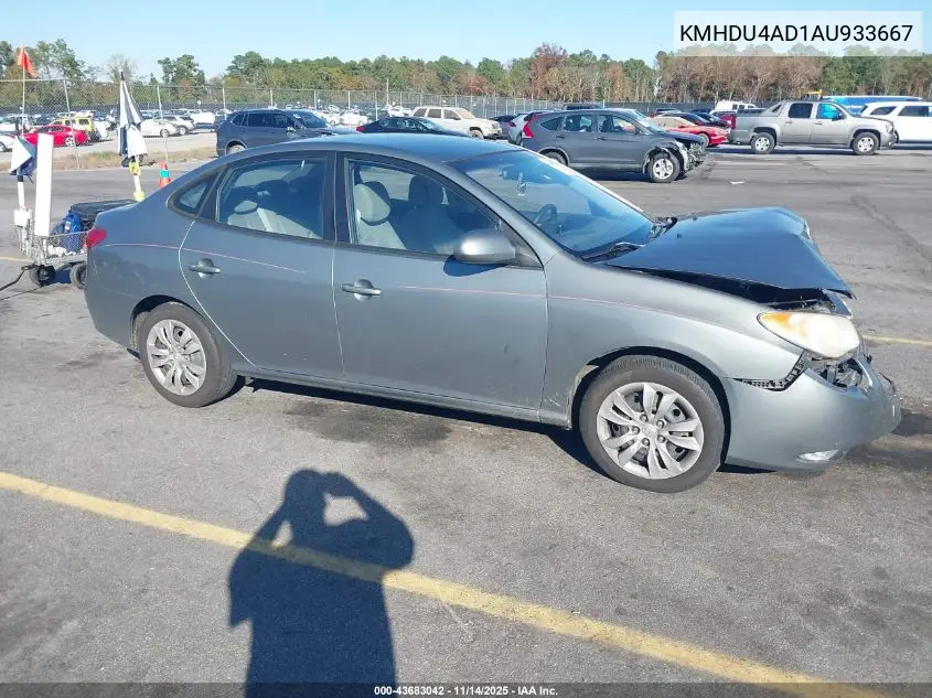 KMHDU4AD1AU933667 2010 Hyundai Elantra Gls