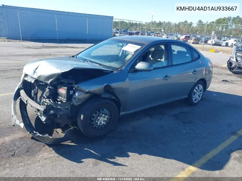 KMHDU4AD1AU933667 2010 Hyundai Elantra Gls