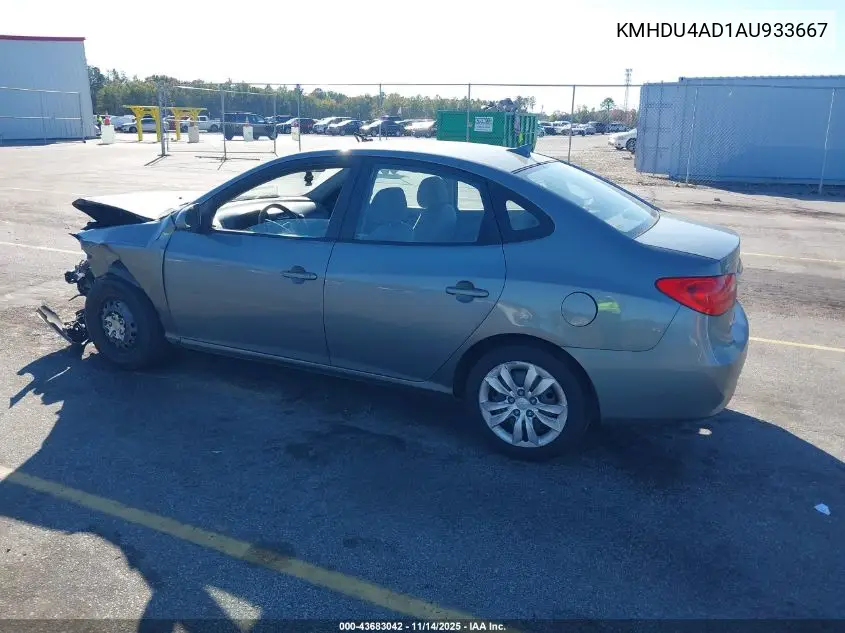 KMHDU4AD1AU933667 2010 Hyundai Elantra Gls