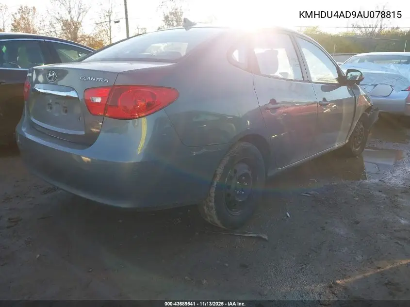 KMHDU4AD9AU078815 2010 Hyundai Elantra Gls