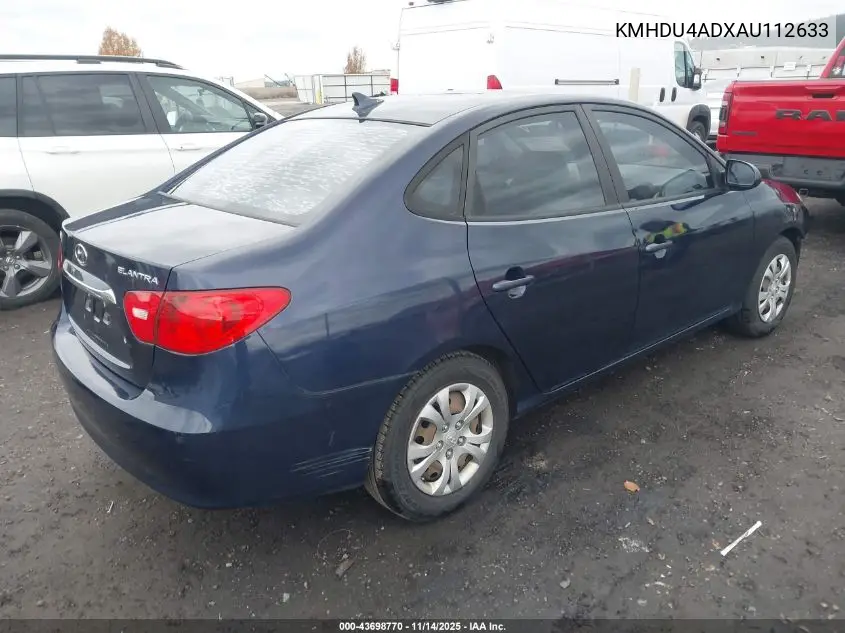 KMHDU4ADXAU112633 2010 Hyundai Elantra Gls