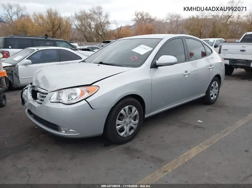 KMHDU4ADXAU992071 2010 Hyundai Elantra Gls