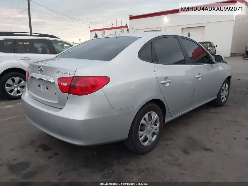 KMHDU4ADXAU992071 2010 Hyundai Elantra Gls
