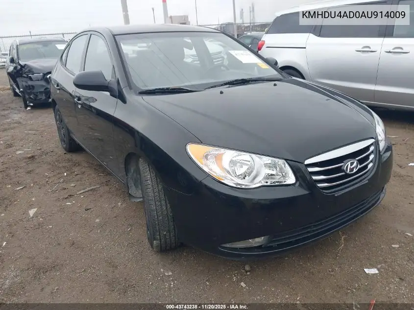 KMHDU4AD0AU914009 2010 Hyundai Elantra Gls