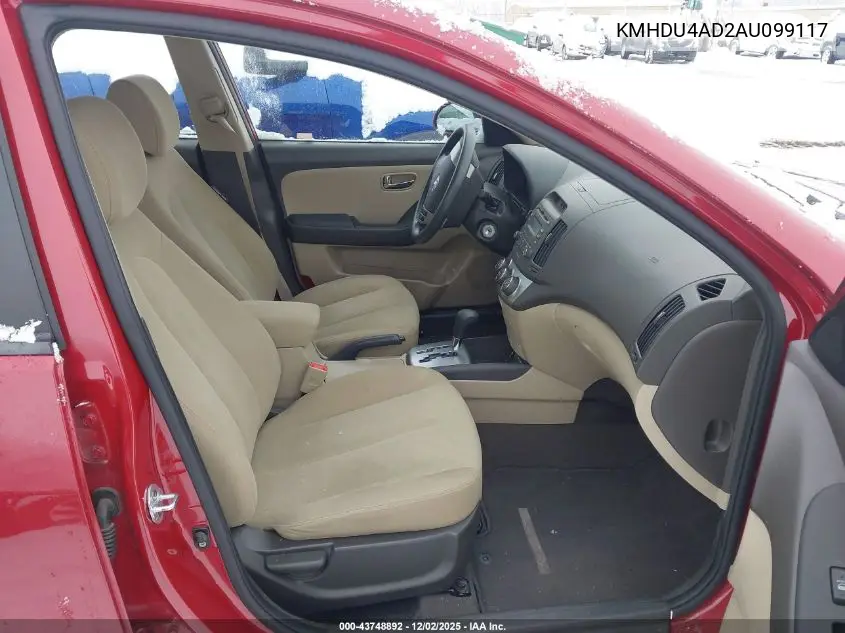 KMHDU4AD2AU099117 2010 Hyundai Elantra Gls