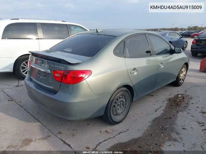 KMHDU4AD5AU915009 2010 Hyundai Elantra Gls