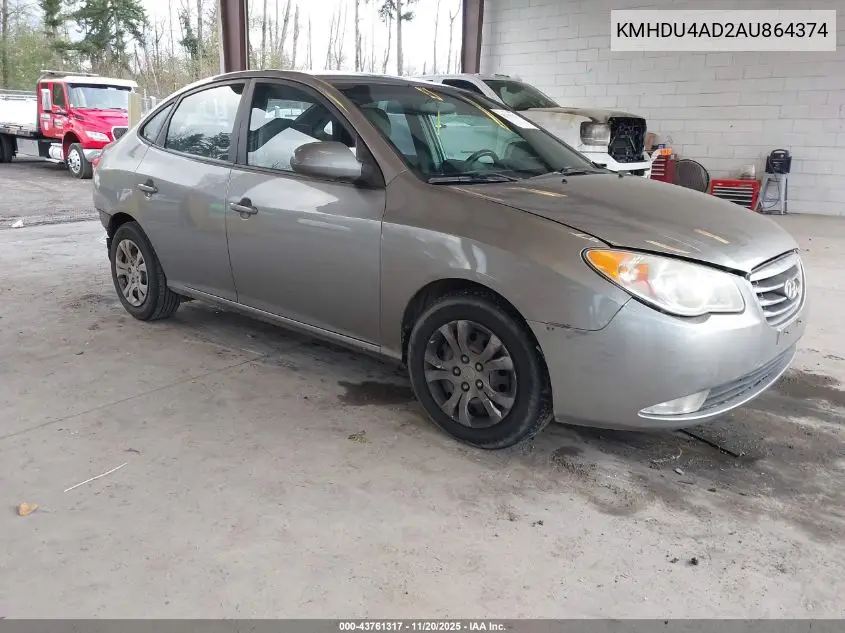 KMHDU4AD2AU864374 2010 Hyundai Elantra Gls