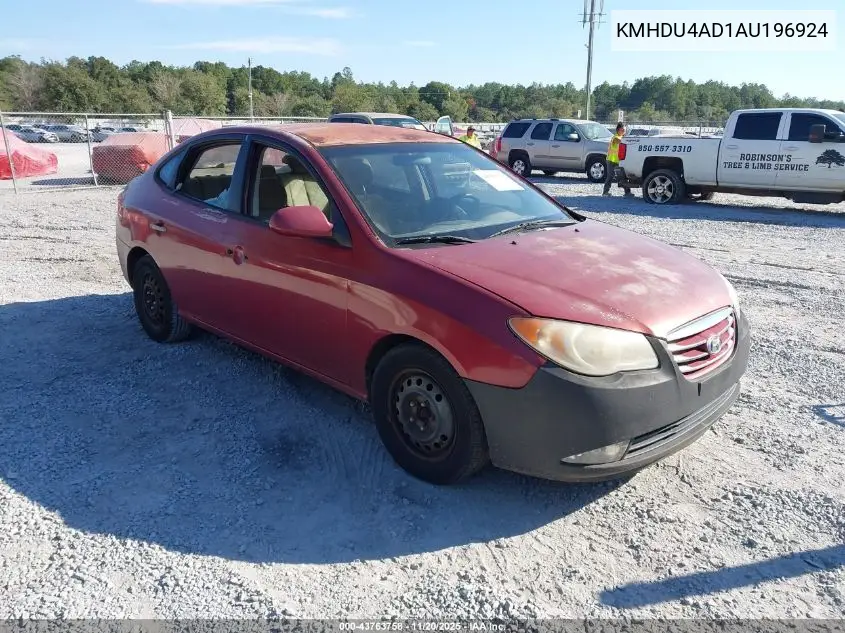 KMHDU4AD1AU196924 2010 Hyundai Elantra Gls