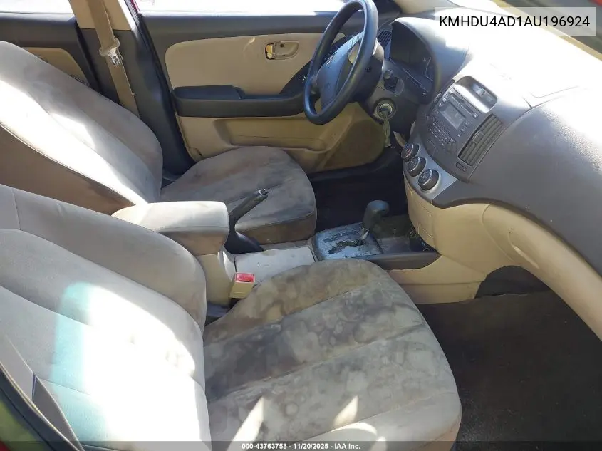 KMHDU4AD1AU196924 2010 Hyundai Elantra Gls