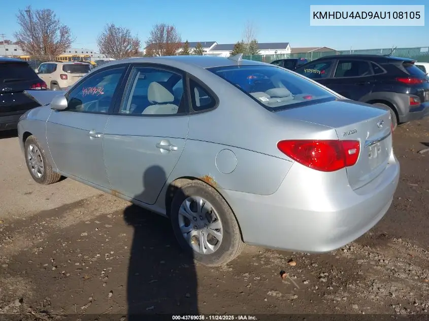 KMHDU4AD9AU108105 2010 Hyundai Elantra Gls