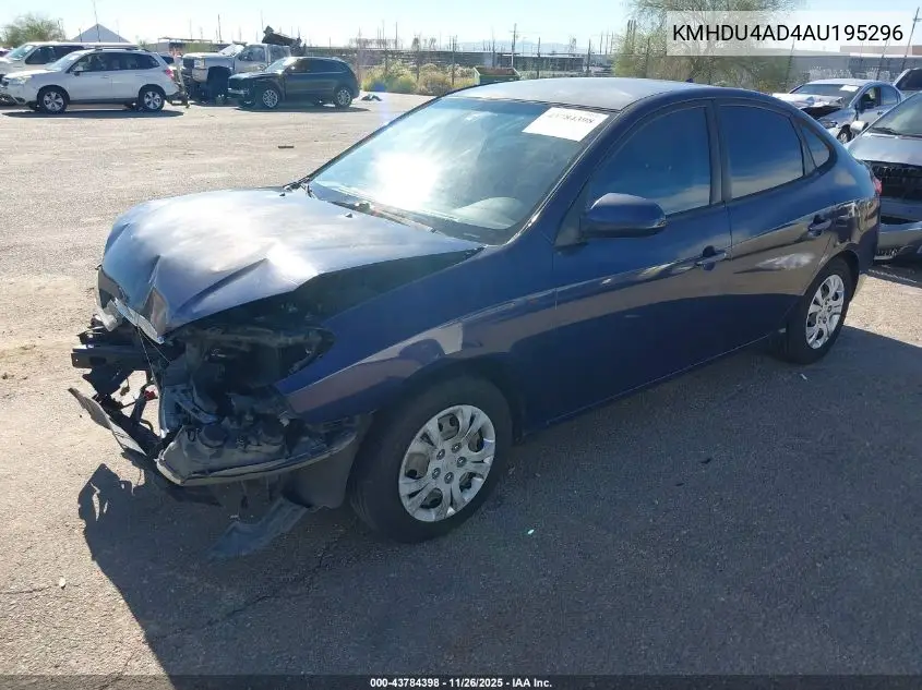 KMHDU4AD4AU195296 2010 Hyundai Elantra Gls