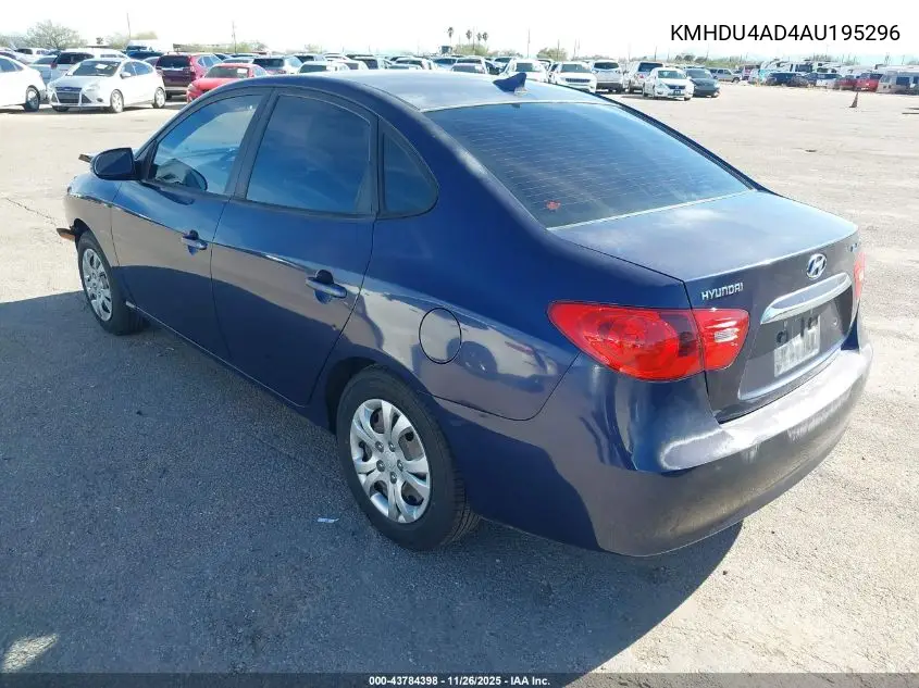 KMHDU4AD4AU195296 2010 Hyundai Elantra Gls