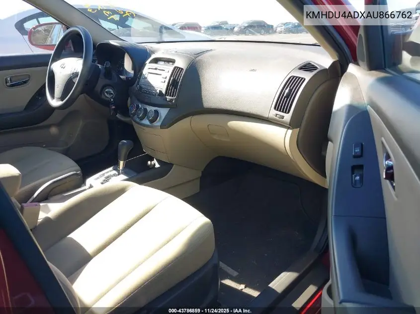 KMHDU4ADXAU866762 2010 Hyundai Elantra Gls