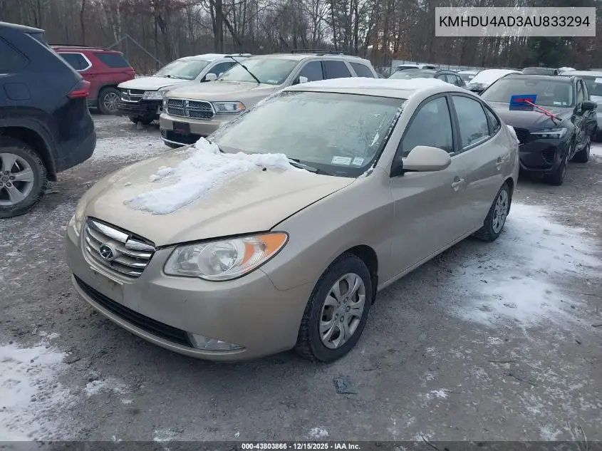 KMHDU4AD3AU833294 2010 Hyundai Elantra Gls