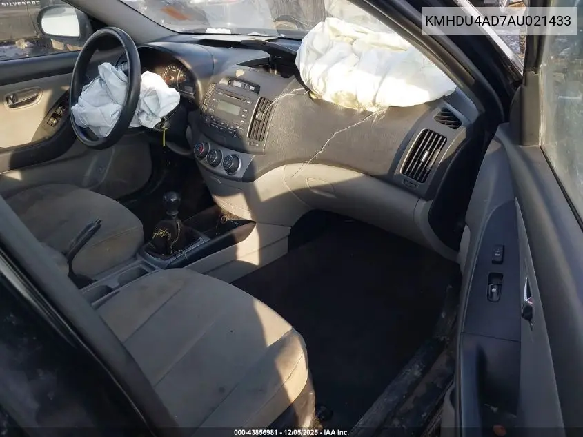 KMHDU4AD7AU021433 2010 Hyundai Elantra Blue