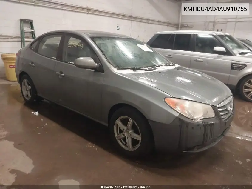 KMHDU4AD4AU910755 2010 Hyundai Elantra Gls