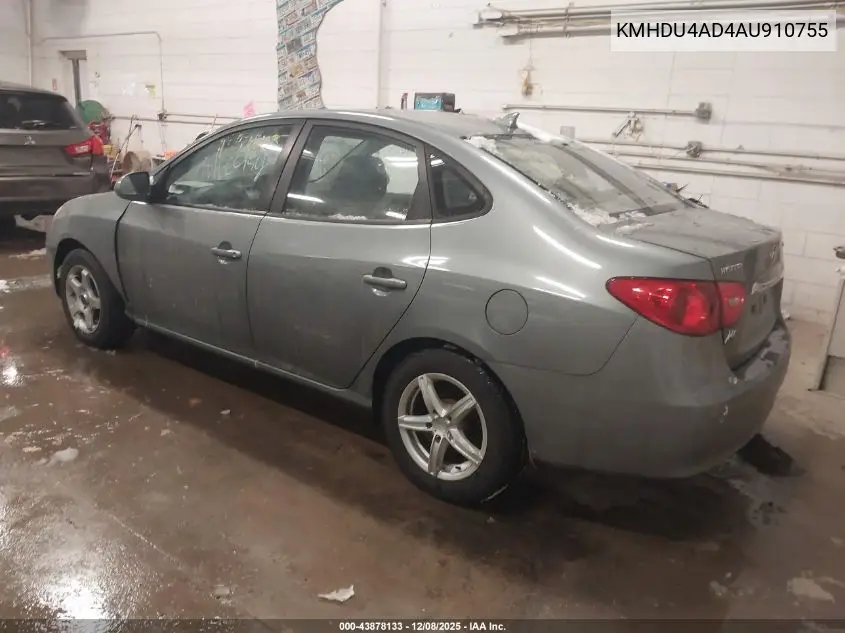 KMHDU4AD4AU910755 2010 Hyundai Elantra Gls
