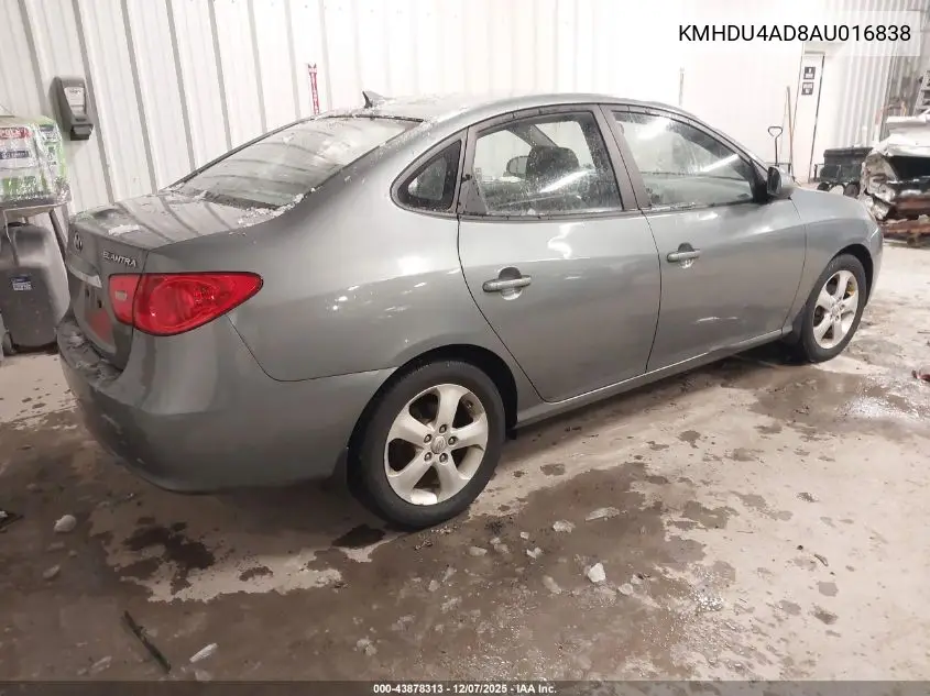 KMHDU4AD8AU016838 2010 Hyundai Elantra Se