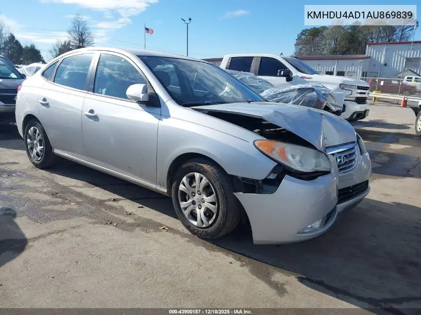 KMHDU4AD1AU869839 2010 Hyundai Elantra Gls
