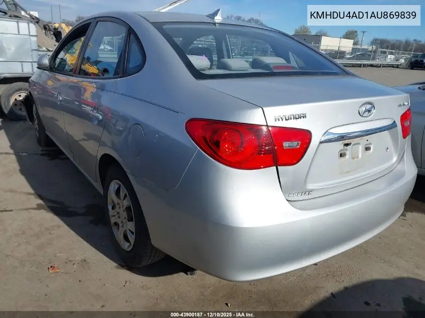 KMHDU4AD1AU869839 2010 Hyundai Elantra Gls