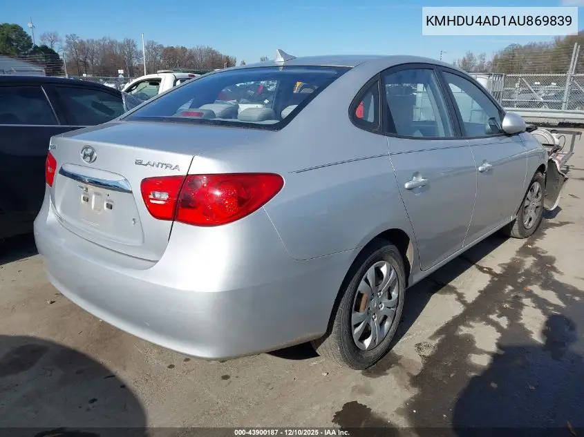 KMHDU4AD1AU869839 2010 Hyundai Elantra Gls