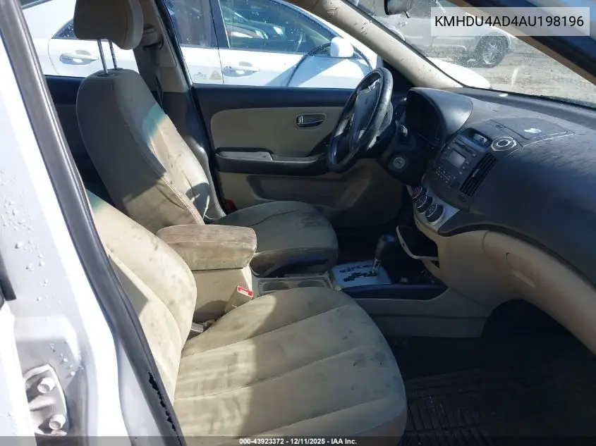 KMHDU4AD4AU198196 2010 Hyundai Elantra Gls