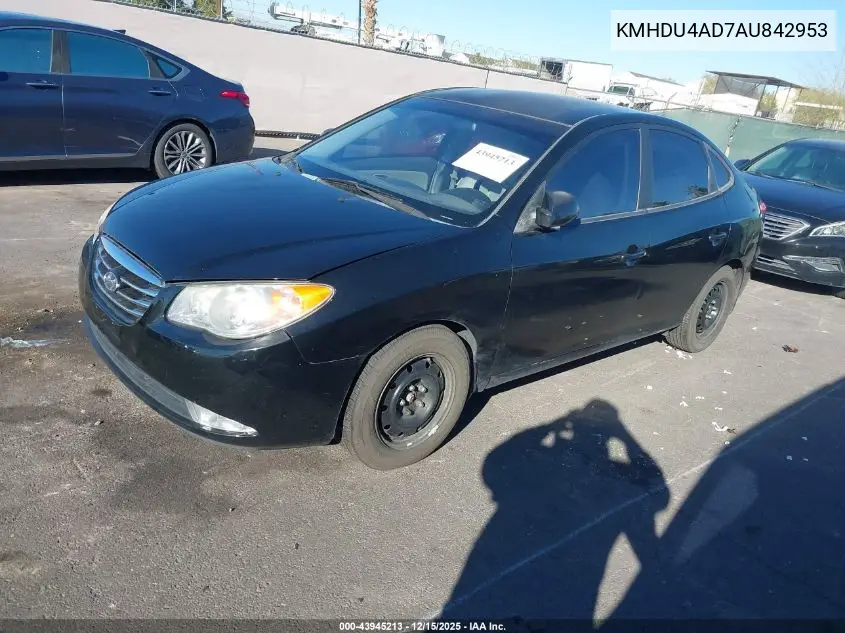 KMHDU4AD7AU842953 2010 Hyundai Elantra Gls