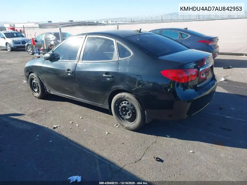 KMHDU4AD7AU842953 2010 Hyundai Elantra Gls