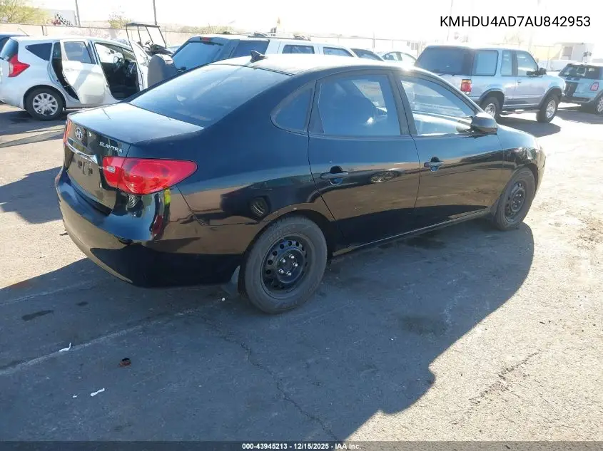 KMHDU4AD7AU842953 2010 Hyundai Elantra Gls