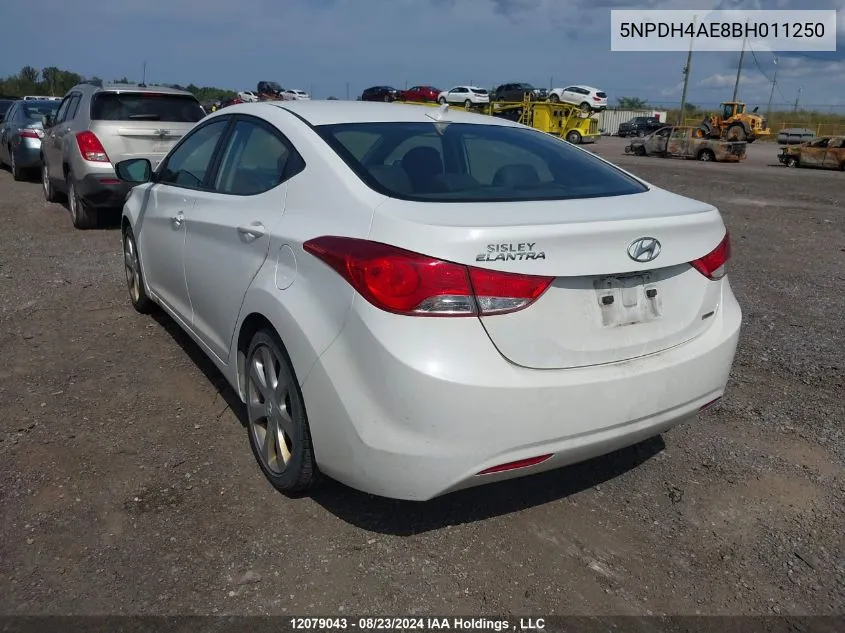 2011 Hyundai Elantra Gls/Limited VIN: 5NPDH4AE8BH011250 Lot: 12079043