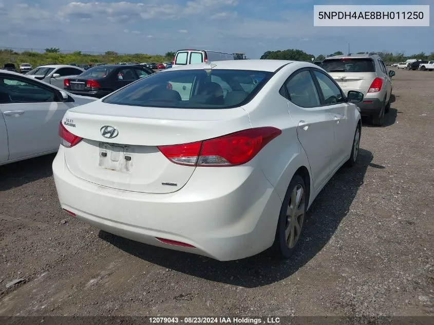 2011 Hyundai Elantra Gls/Limited VIN: 5NPDH4AE8BH011250 Lot: 12079043