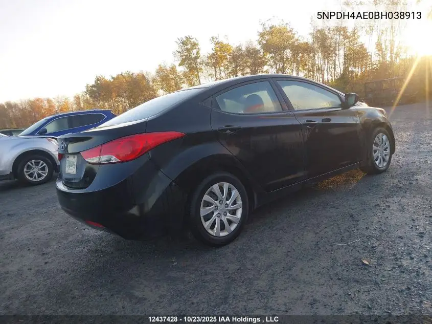 5NPDH4AE0BH038913 2011 Hyundai Elantra Gls/Limited