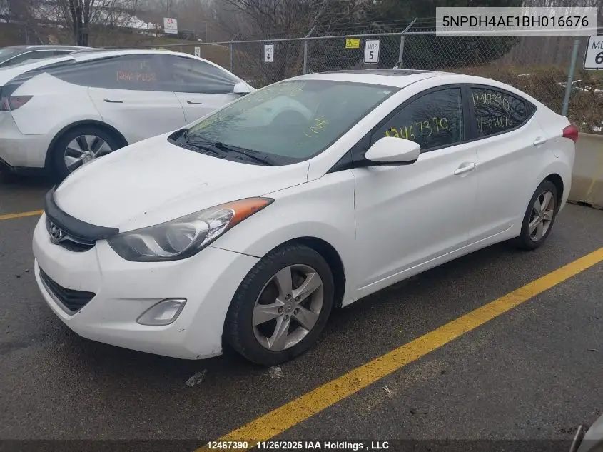 5NPDH4AE1BH016676 2011 Hyundai Elantra Gls