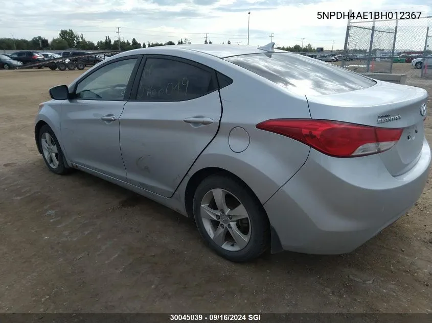 2011 Hyundai Elantra Gls/Limited VIN: 5NPDH4AE1BH012367 Lot: 30045039