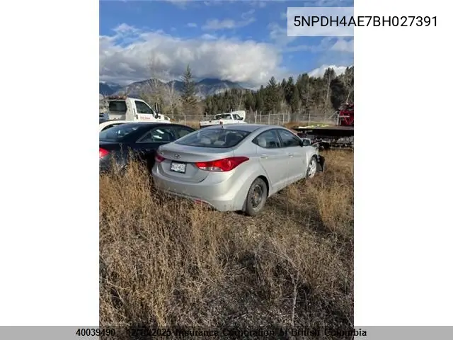 5NPDH4AE7BH027391 2011 Hyundai Elantra Gls/Limited