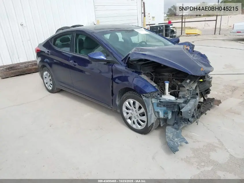 5NPDH4AE0BH045215 2011 Hyundai Elantra Gls