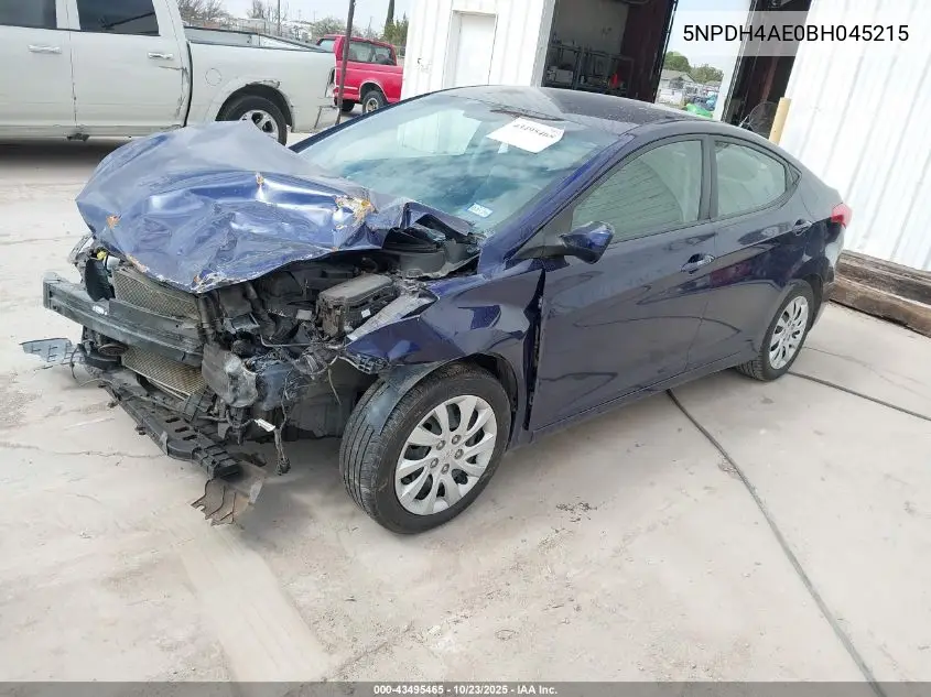 5NPDH4AE0BH045215 2011 Hyundai Elantra Gls