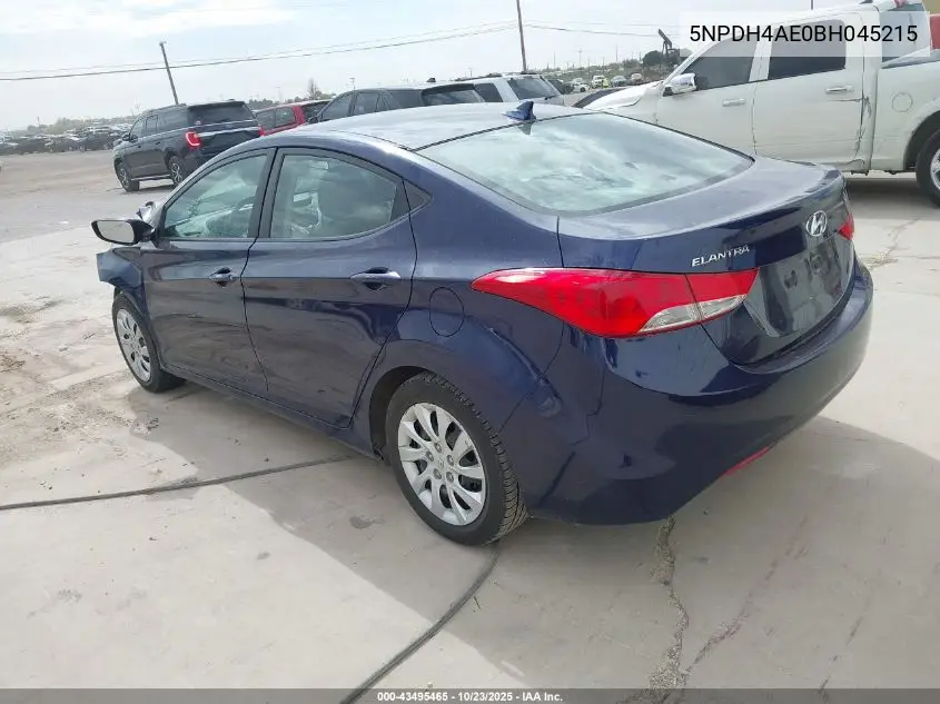 5NPDH4AE0BH045215 2011 Hyundai Elantra Gls