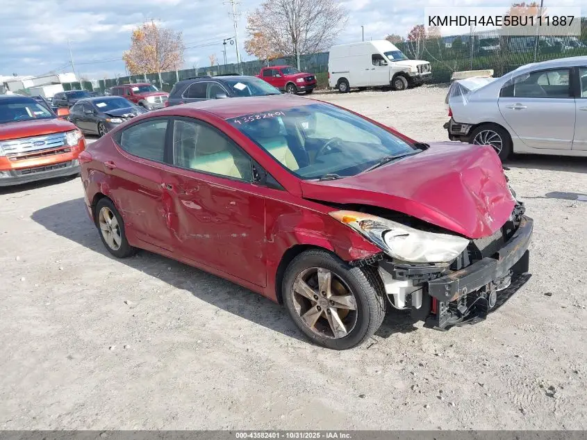 KMHDH4AE5BU111887 2011 Hyundai Elantra Gls (Ulsan Plant)
