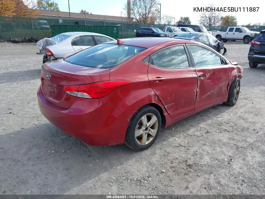 KMHDH4AE5BU111887 2011 Hyundai Elantra Gls (Ulsan Plant)