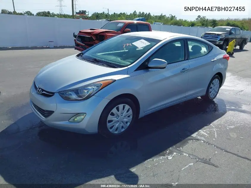 5NPDH4AE7BH027455 2011 Hyundai Elantra Gls