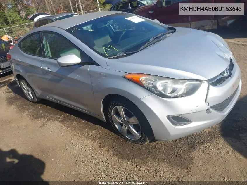 KMHDH4AE0BU153643 2011 Hyundai Elantra Gls (Ulsan Plant)