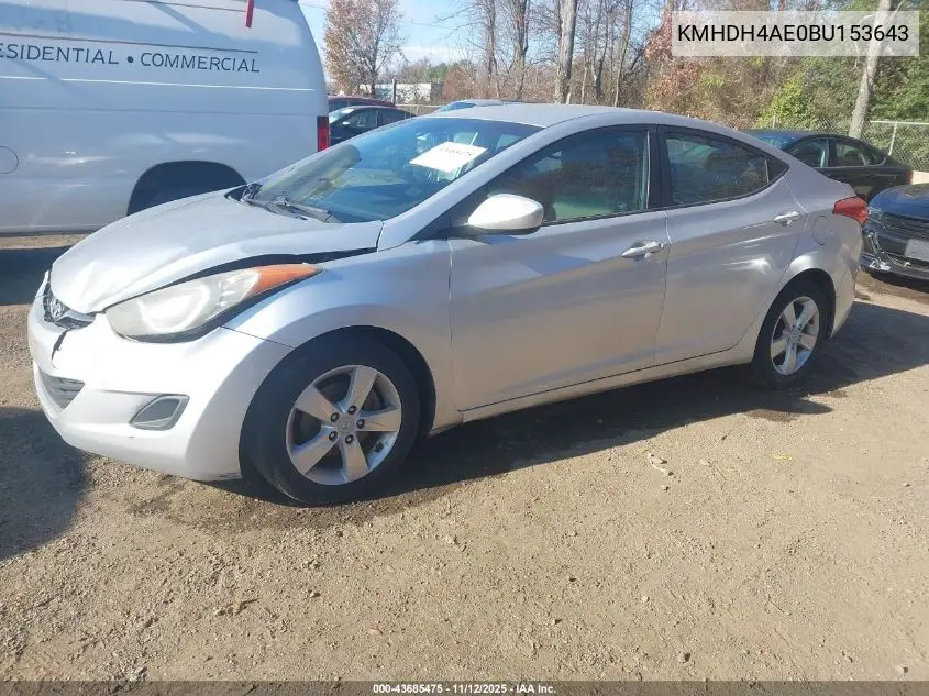 KMHDH4AE0BU153643 2011 Hyundai Elantra Gls (Ulsan Plant)