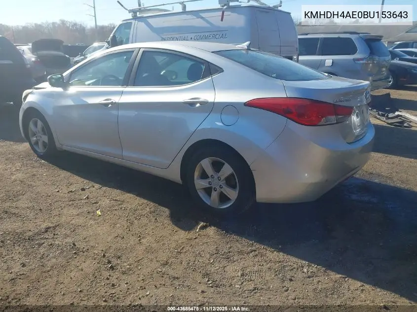 KMHDH4AE0BU153643 2011 Hyundai Elantra Gls (Ulsan Plant)